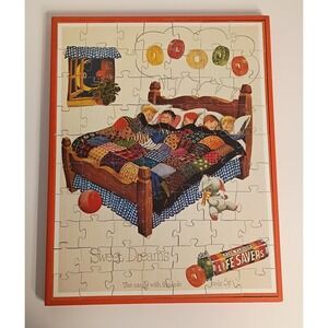 Life Savers Candy 1950's Vintage Print Ad Handmade Wooden Puzzle - Sweet Dreams